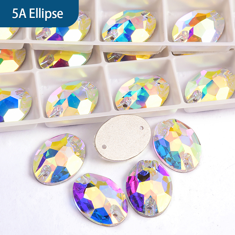 OLeeya 5A Quality Colorful Mixed Flatback Glass Sew on Rhinestone Cosmic Shape Rhinestones for Show Party Gemstone Clothing