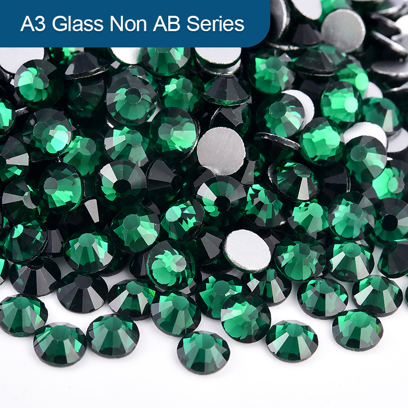 OLEEYA Glitter Crystal Non Hotfix Rhinestones DIY Glass Rhinestone Flatback Diamond Nails Crystals Strass For Nail Charms Dress
