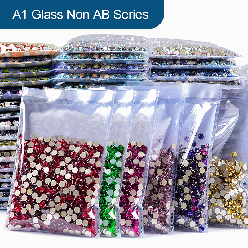 OLeeya Wholesale Highest Quality 8+8 16 cut facets Flat Back Crystal Not Hot Fix Rhinestones For Wedding Dresses