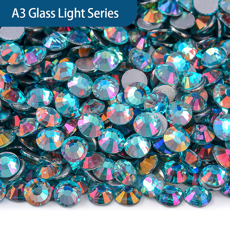OLeeya Wholesale 1440pcs/ Bag Rhinestone in Bulk  Hotfix Flat Back Glass Rhinestones For Clothing