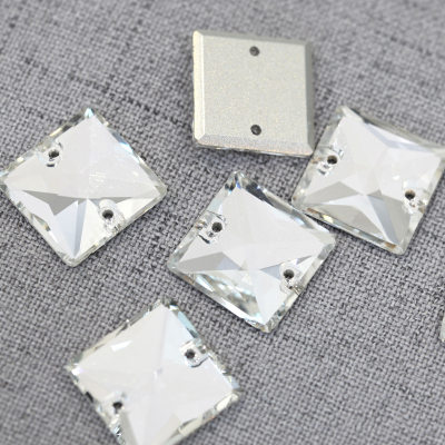 K9 quality flatback square crystal sew on rhinestone