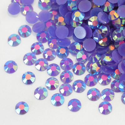 Factory Price Jelly Dark Amethyst AB Resin Gemstone Beads Loose Crystal