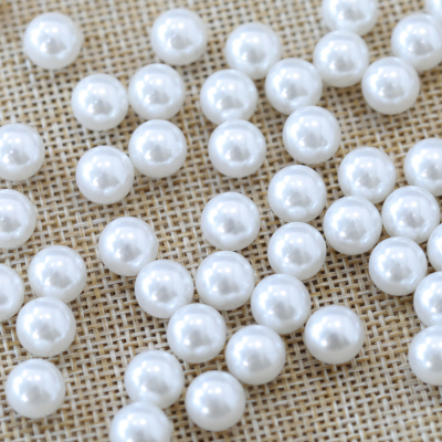 Round Plastic Pearls Crystal Pearl Bridal Hair Accessories