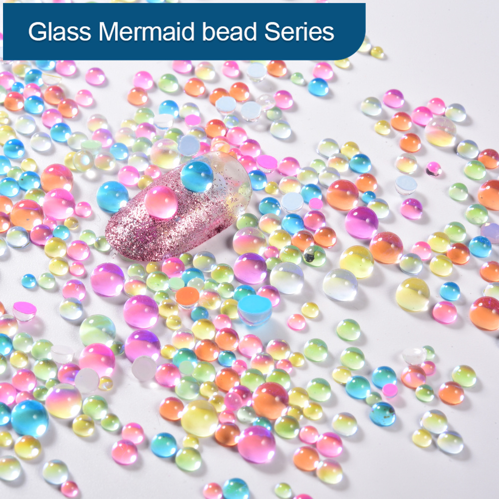 2023 nuevos diamantes de imitación de vidrio no Hotfix Aurora White SS6 SS8 SS10 SS12 SS16 SS20 Mermaid Tears For Nail Art