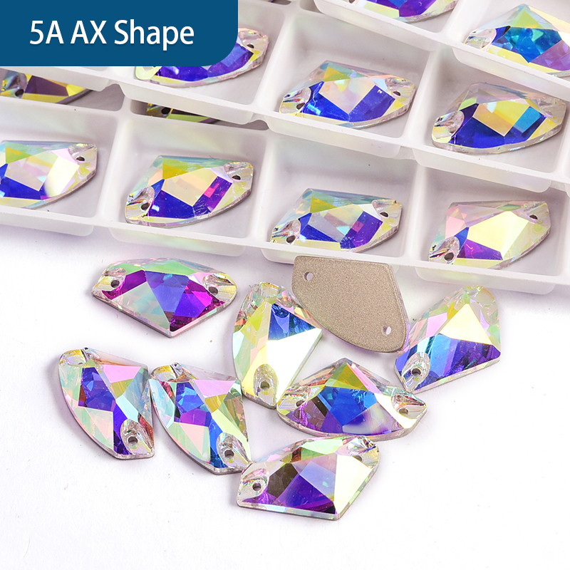 OLeeya 5A calidad de color mixto de vidrio plano coser en diamantes de imitación de forma cósmica diamantes de imitación para mostrar la ropa de Gemstone Party