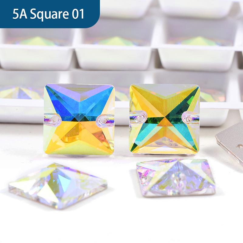 OLeeya 5A qualité coloré verre plat mélangé coudre sur strass strass de forme cosmique pour afficher des vêtements de pierres gemmes