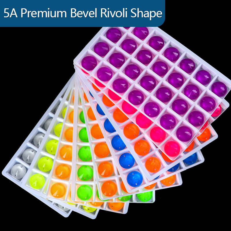 Wholesale Rivoli Strass 5A Premium Bevel Glass Crystal Fancy Shapes Sewing Stones for handcrafted leotard dance costume